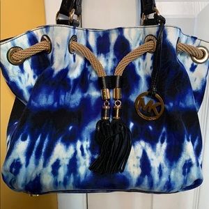 Michael Kors Marina large gathered Tie Dye bag